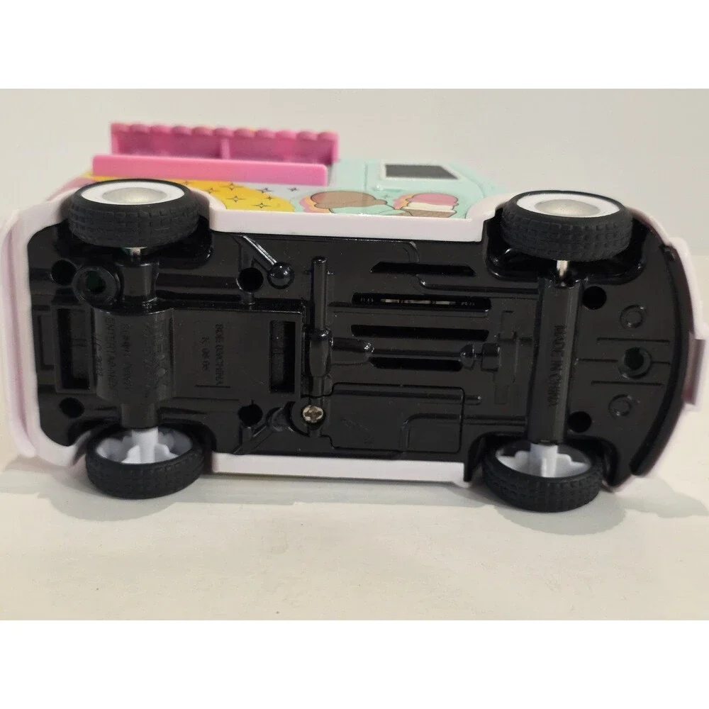 MAXX ACTION ICE CREAM TRUCK TOY FRICTION  MOTOR LIGHTS & SOUNDS (RUBBER TIRES)